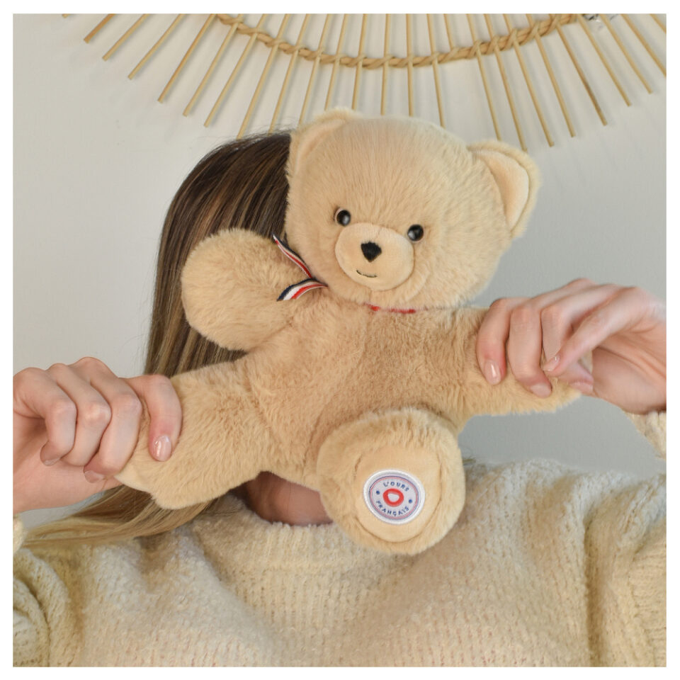 L'ours français - petit ours beige 25cm ambiance