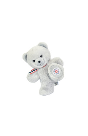 Ours gris 25 cm articulé Fleximoov®, peluche made in France