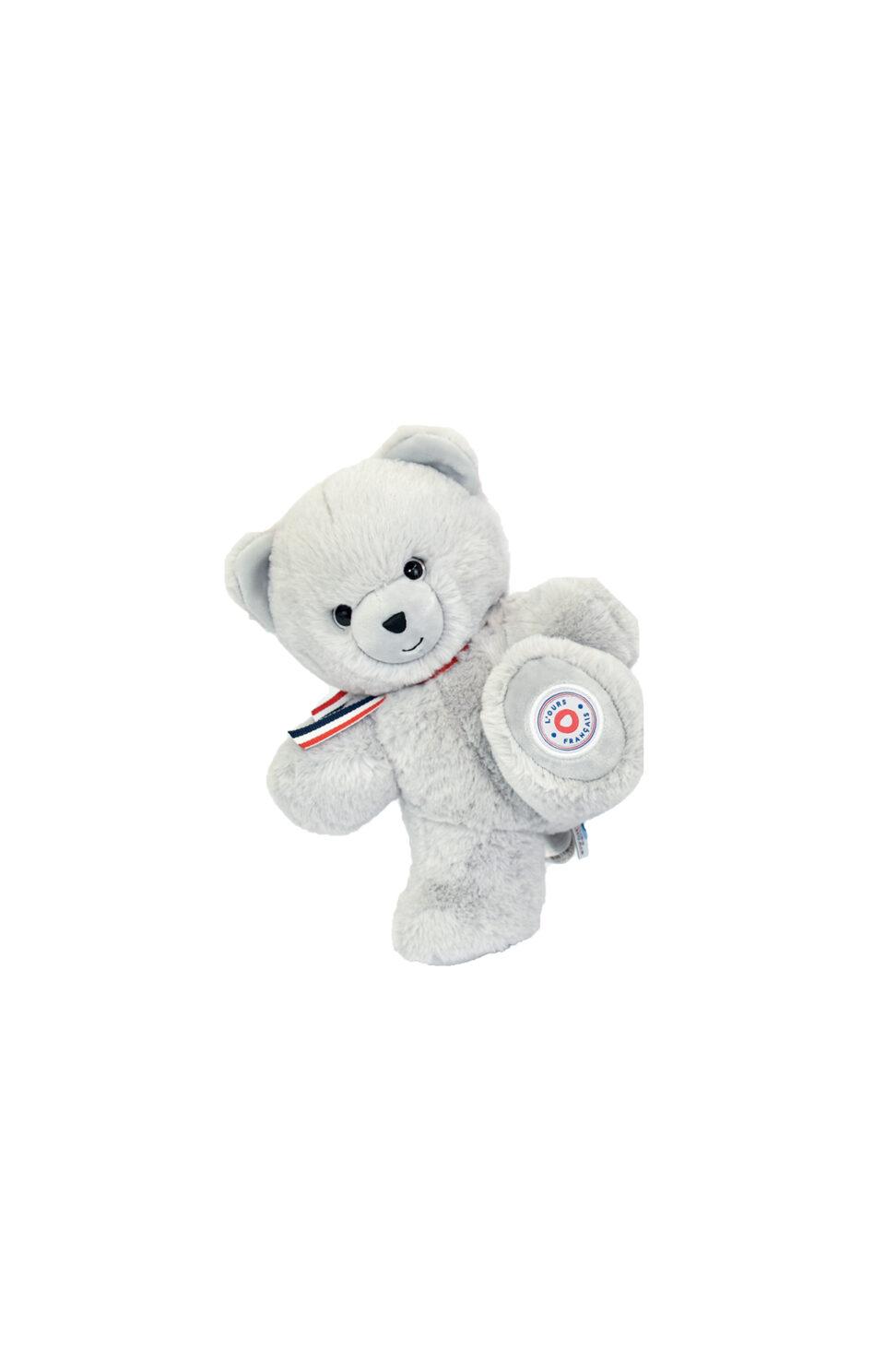Ours en Peluche Articulé Français 25 cm - Gris