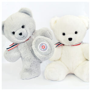 L'ours français - petit ours gris 25cm ambiance