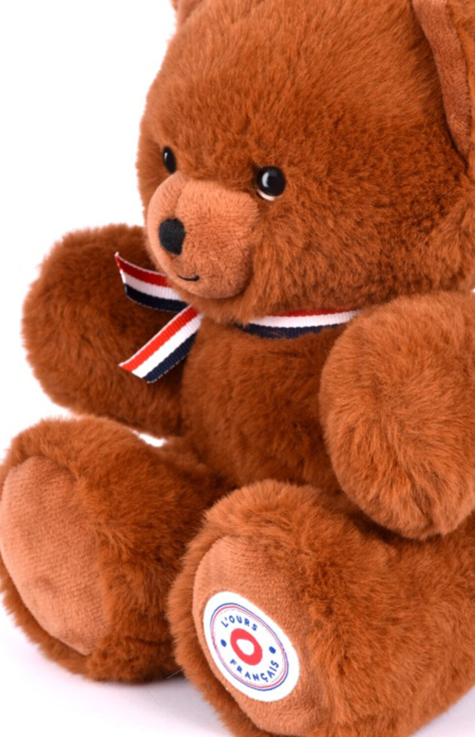 petit ours en peluche marron zoom poil doux