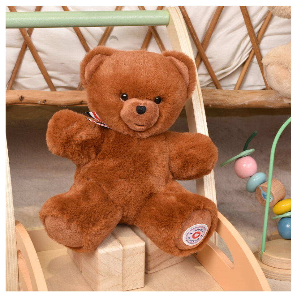 L'ours français - petit ours marron 25cm ambiance