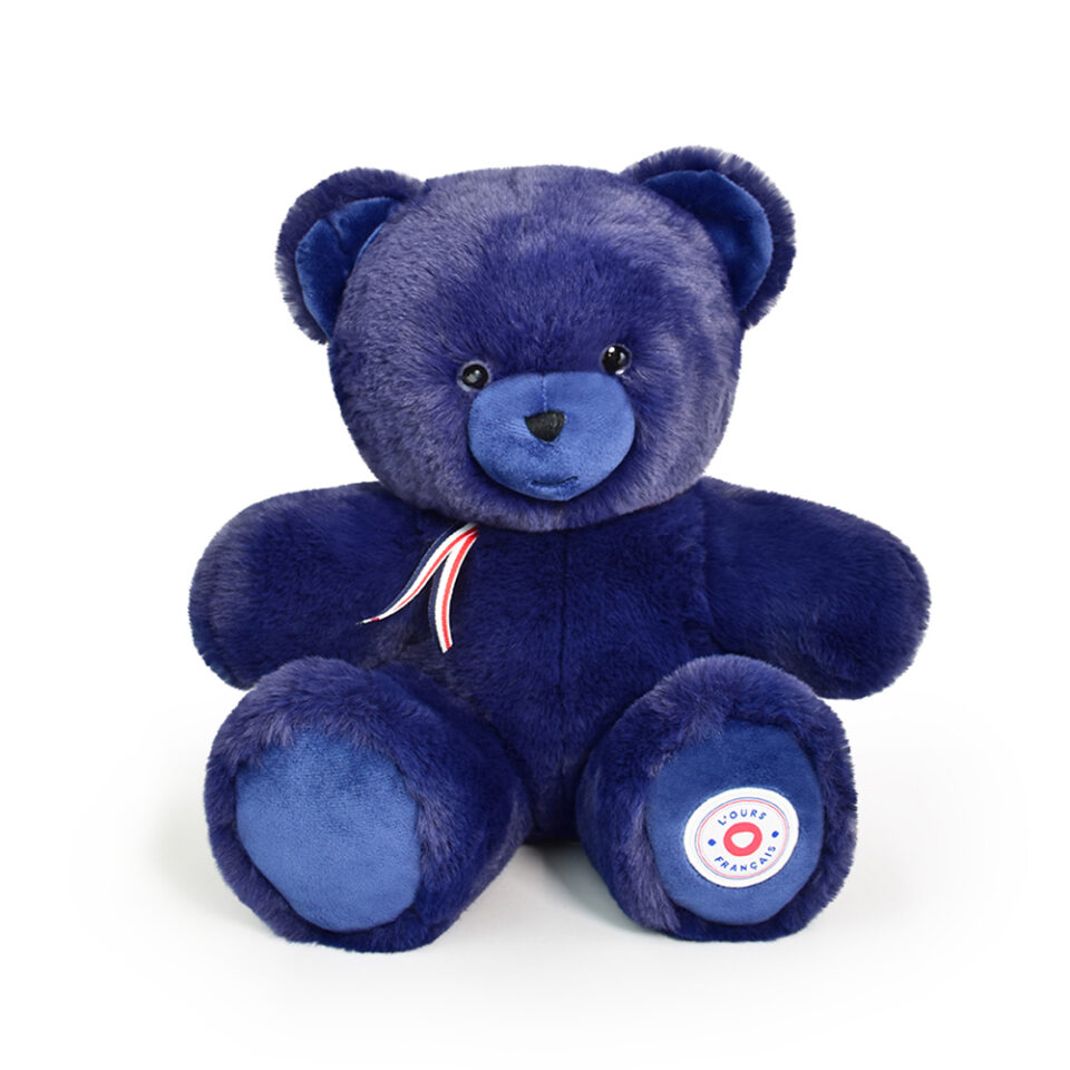L'ours français - ours bleu marine 35cm