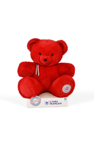 ours en peluche articulé rouge 35cm