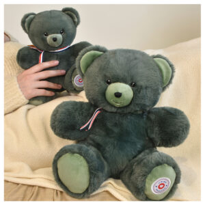 L'ours français - ours kaki 35cm ambiance
