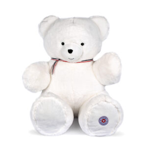 L'ours français - ours blanc 70cm