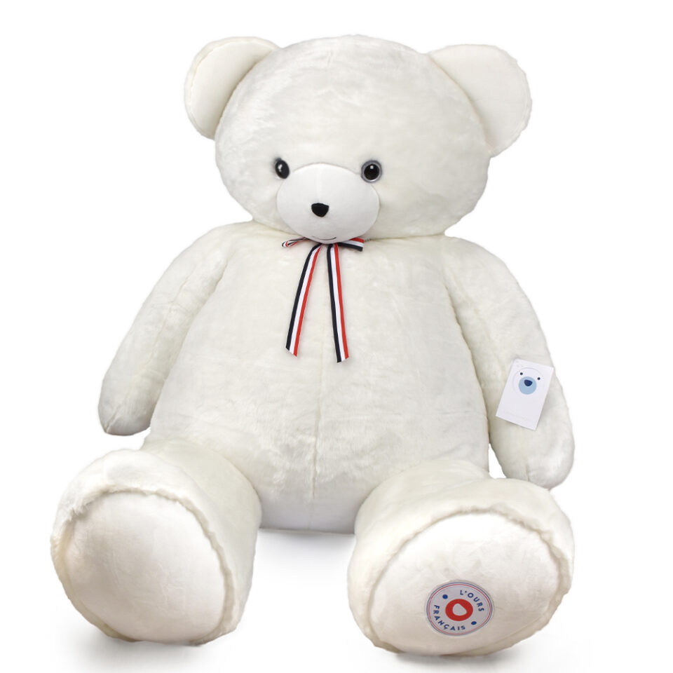 L'ours français - ours géant XXL blanc 2m20