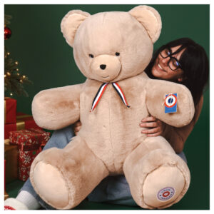 L'ours français - ours XXL beige 100cm ambiance